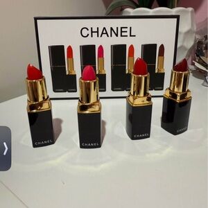 CHANEL Lipstick Set — Red, Pink & Berry Shades